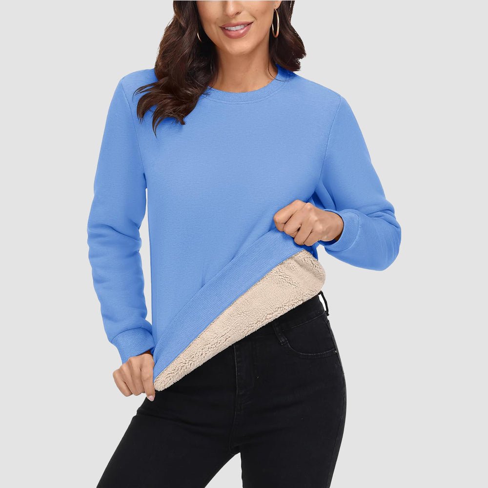 MAGCOMSEN Women's Fleece Lined Sweatshirt Warm Winter Top