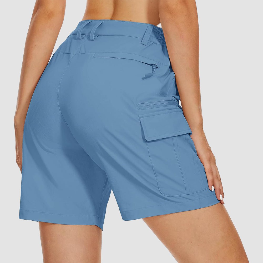 light blue Women's Golf Shorts, Quick - Dry & Water - Resistant with 6 Pockets - MAGCOMSEN