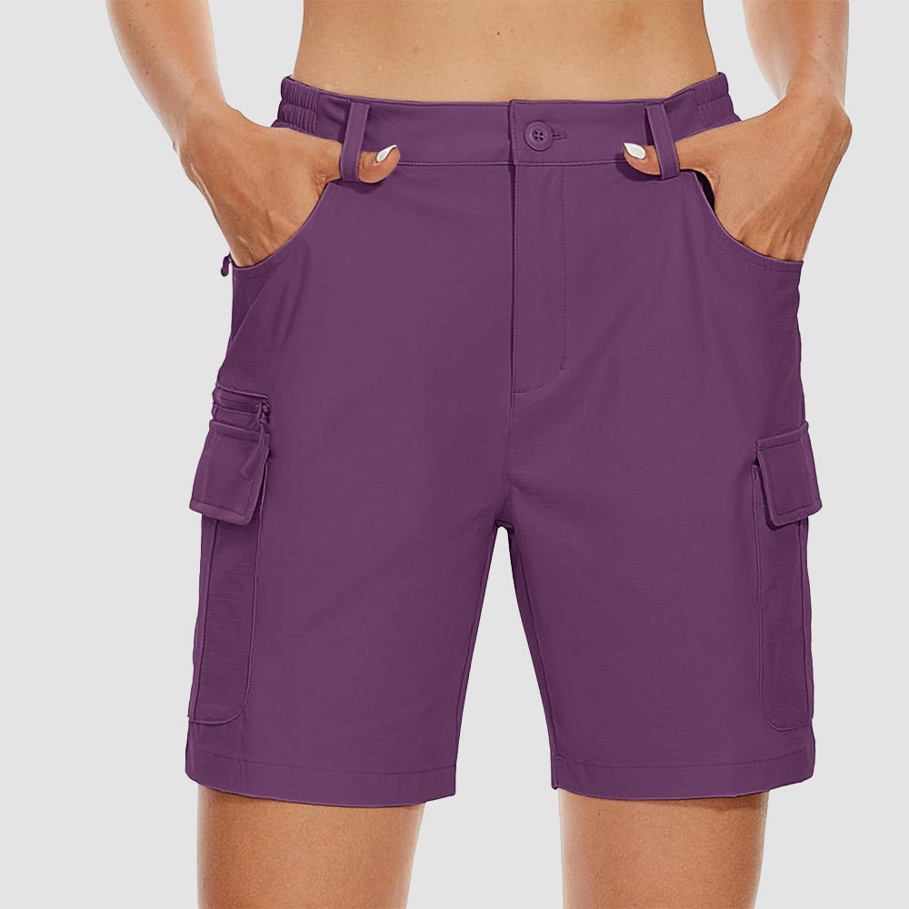 purple Women's Golf Shorts, Quick - Dry & Water - Resistant with 6 Pockets - MAGCOMSEN
