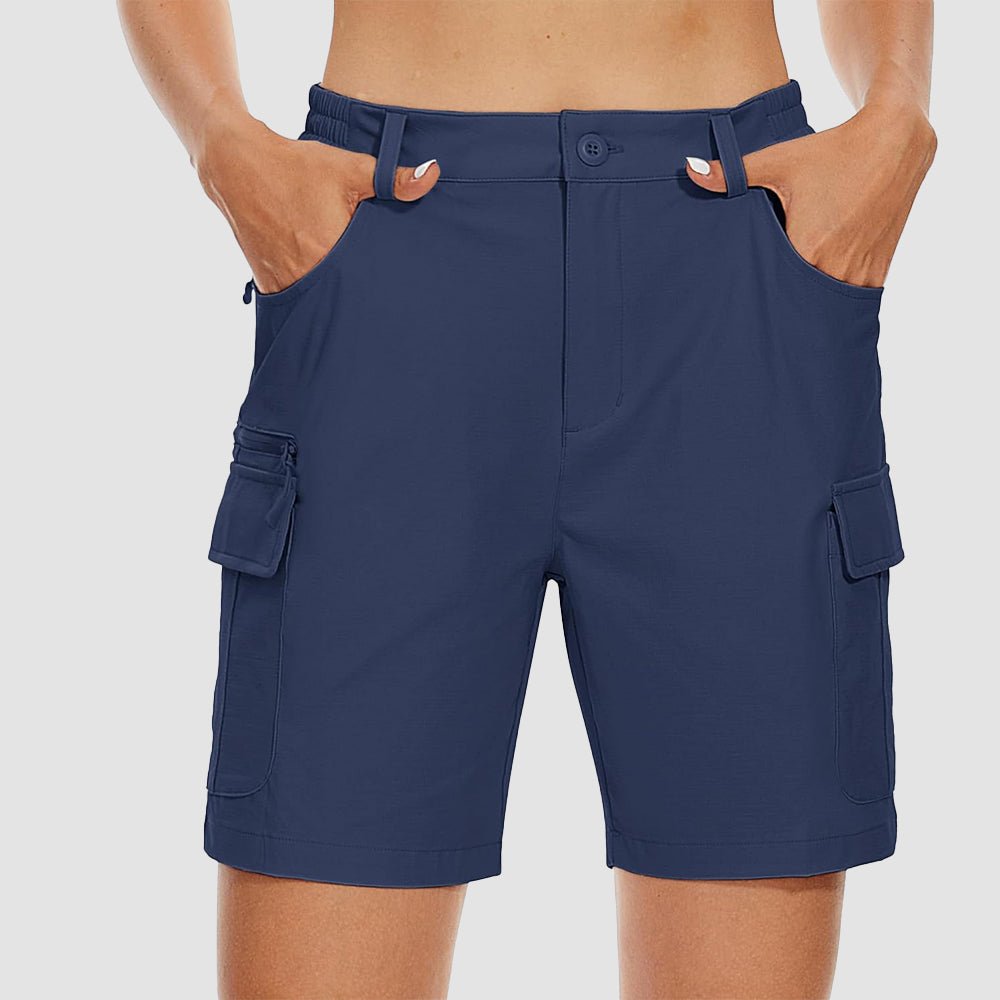 navy Women's Golf Shorts, Quick - Dry & Water - Resistant with 6 Pockets - MAGCOMSEN