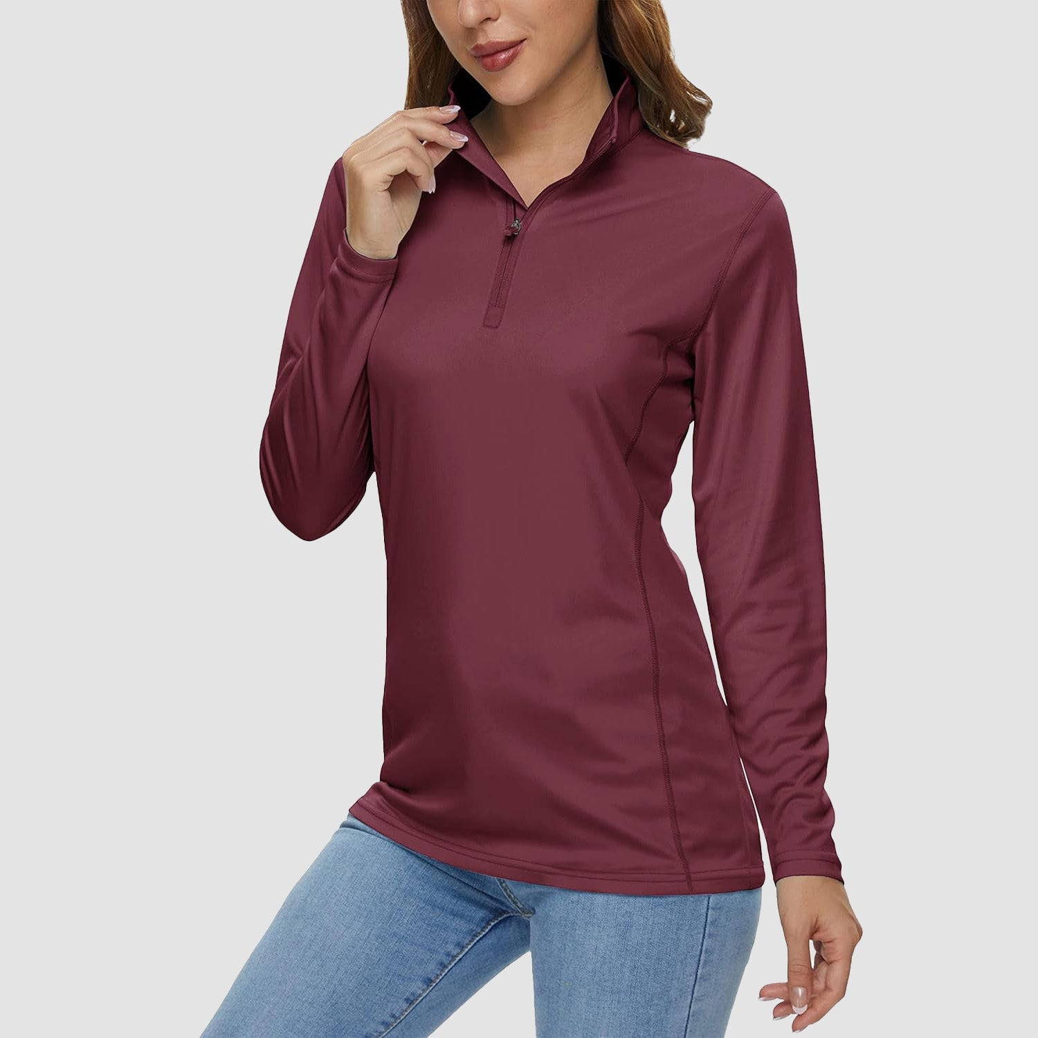 Women's Half Zip Quick Dry Shirt UPF 50+ - MAGCOMSEN