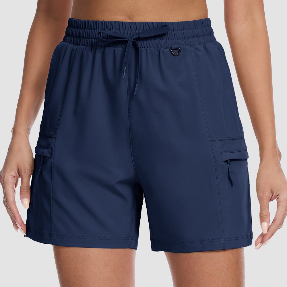 Navy Women's Hiking Cargo Shorts UPF 50+ Quick Dry Golf Shorts - MAGCOMSEN