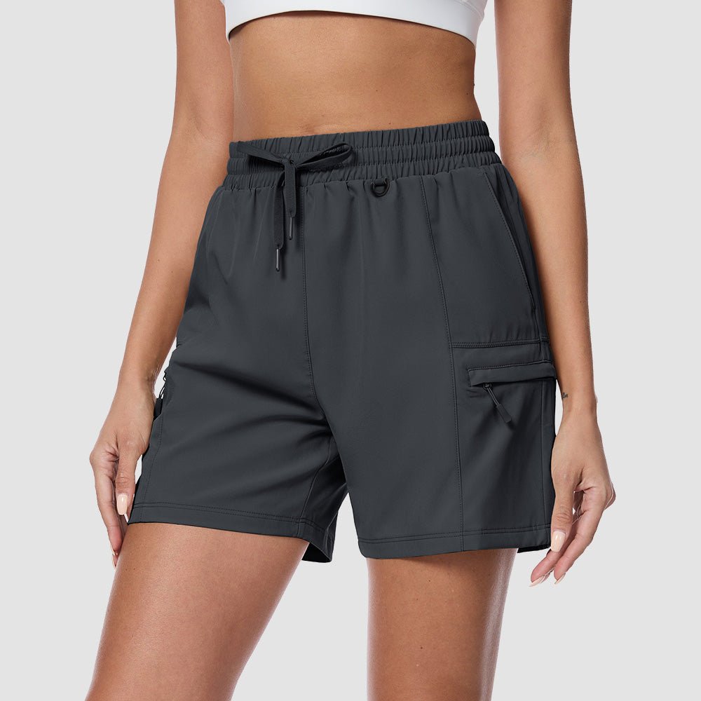 Dark Grey Women's Hiking Cargo Shorts UPF 50+ Quick Dry Golf Shorts - MAGCOMSEN