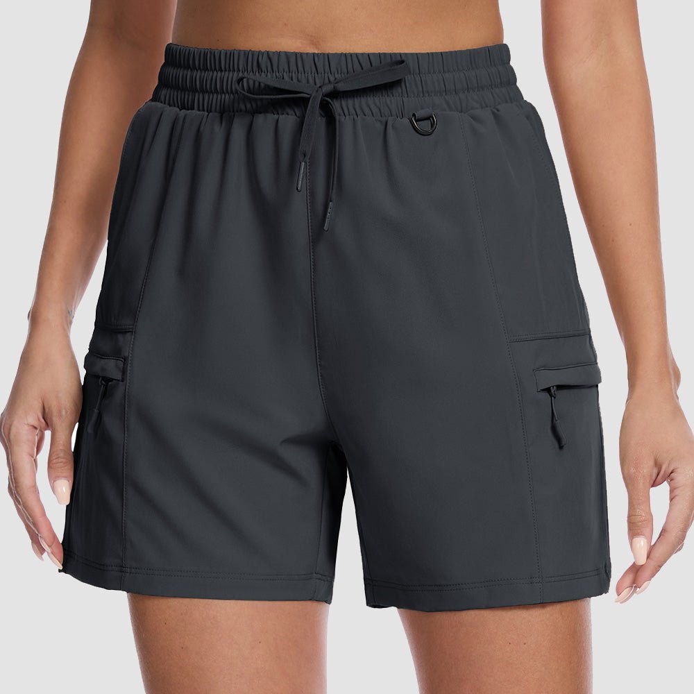 Dark Grey Women's Hiking Cargo Shorts UPF 50+ Quick Dry Golf Shorts - MAGCOMSEN