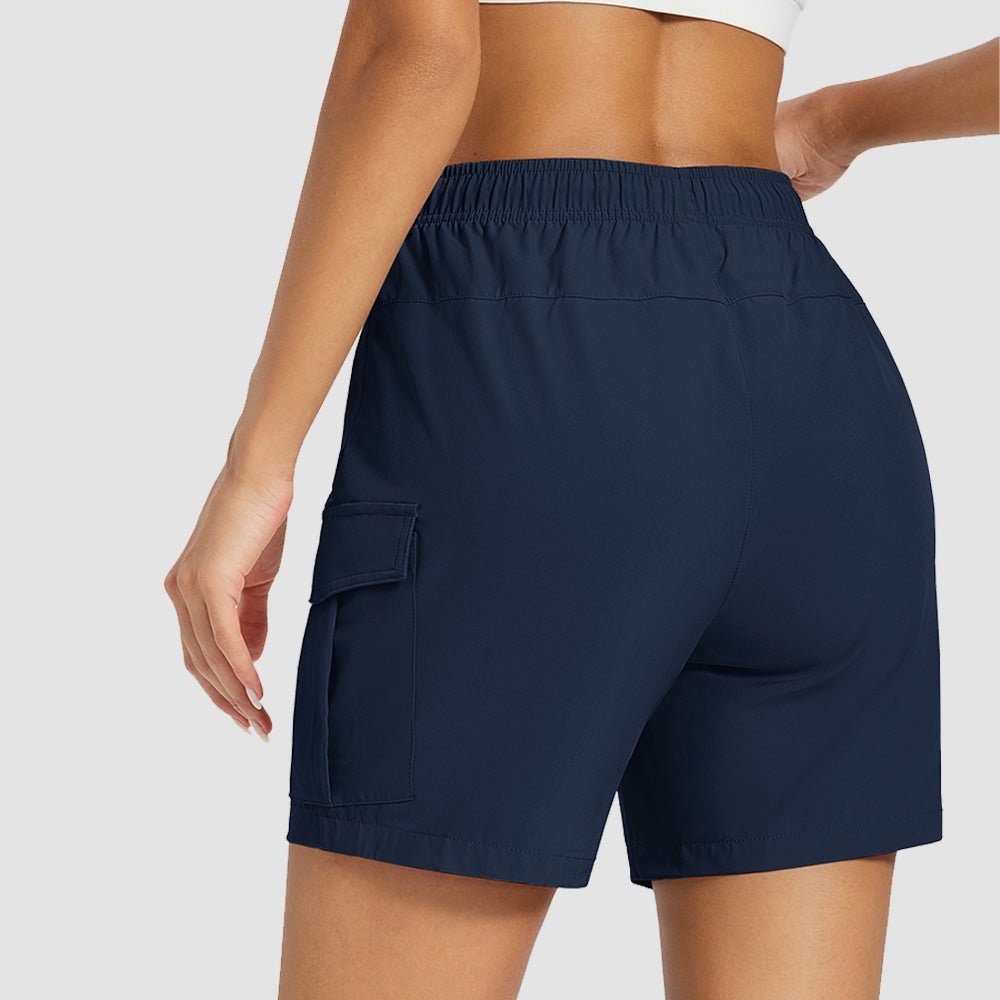 Purplishred Women's Hiking Cargo Shorts UPF 50+ Quick Dry Golf Shorts with Zipper Pockets - MAGCOMSEN