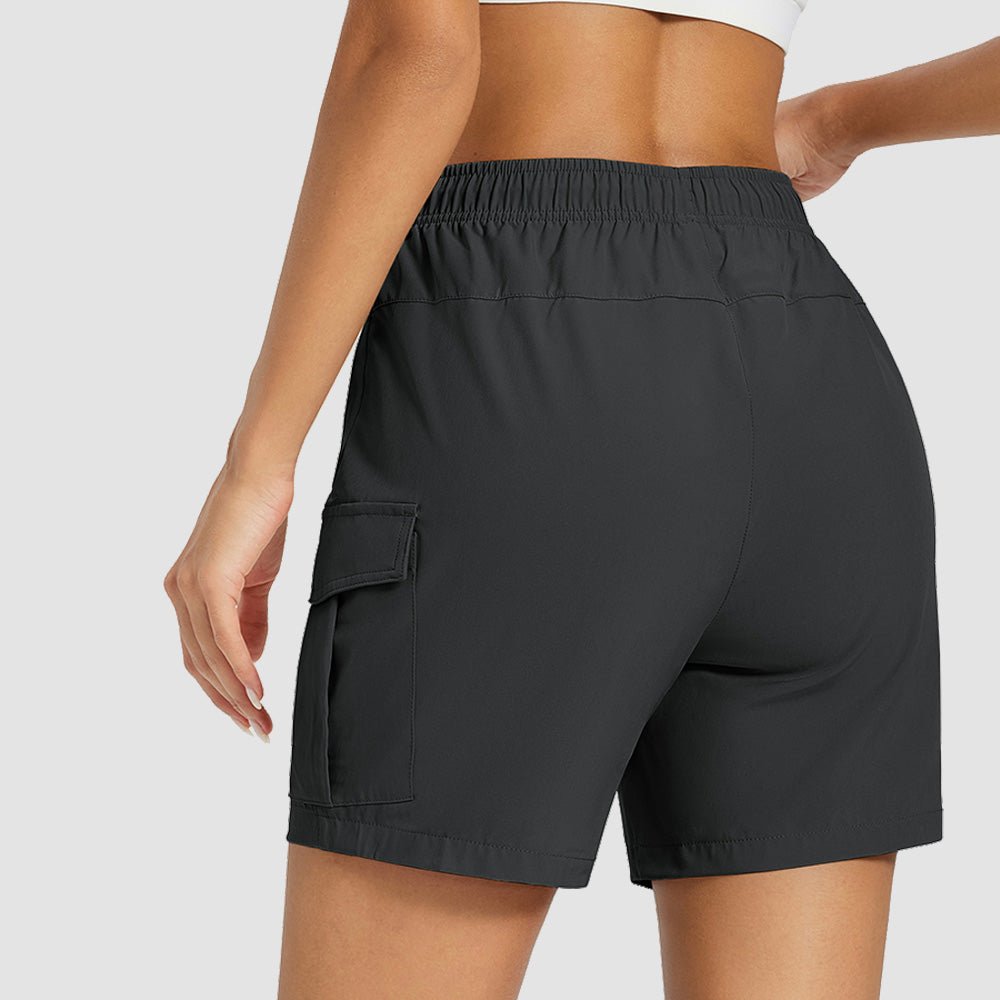 Dark Gray Women's Hiking Cargo Shorts UPF 50+ Quick Dry Golf Shorts with Zipper Pockets - MAGCOMSEN