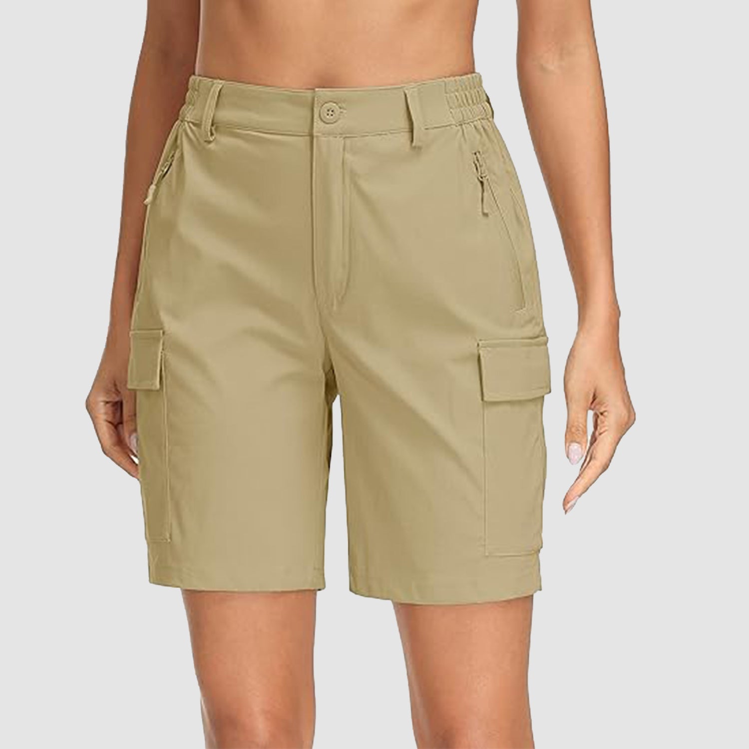Women's Hiking Shorts with 5 Pockets Water - Resistant Ripstop Cargo Shorts Quick Dry - MAGCOMSEN