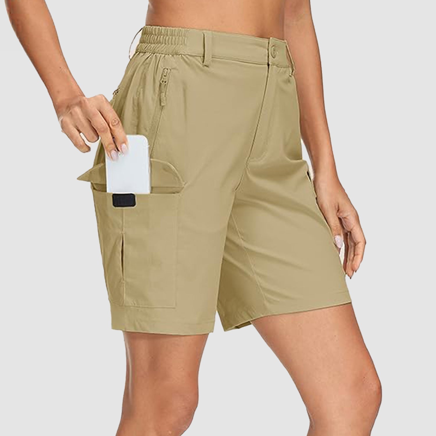 Women's Hiking Shorts with 5 Pockets Water - Resistant Ripstop Cargo Shorts Quick Dry - MAGCOMSEN