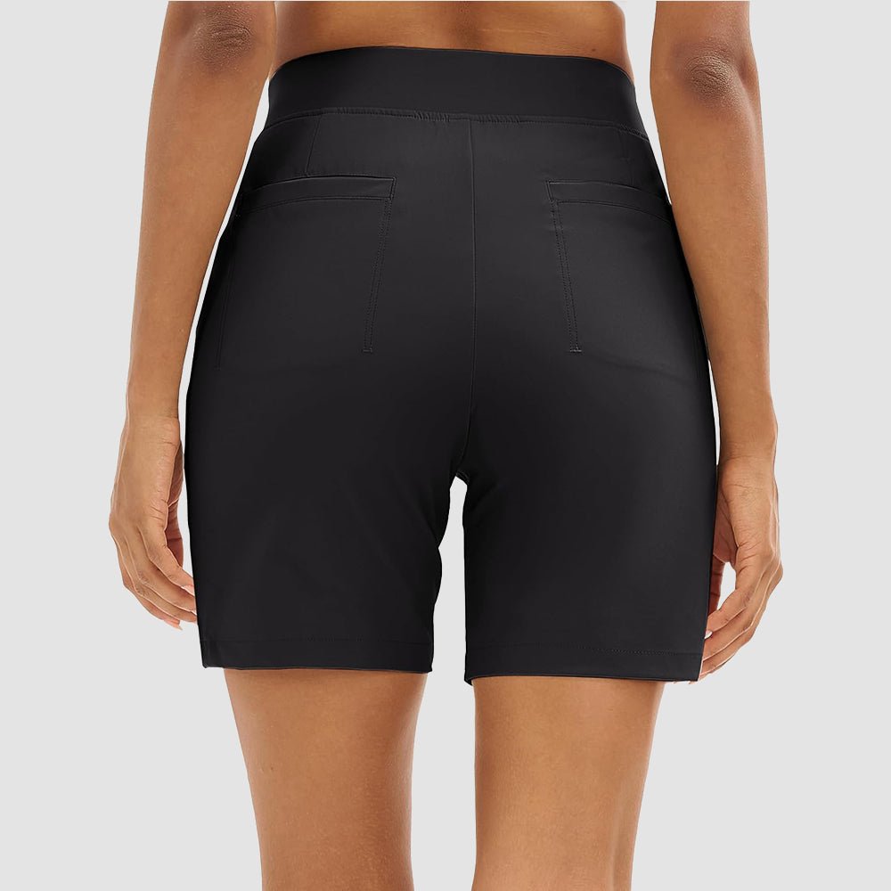 Women's Lightweight Athletic Hiking Shorts Black by MAGCOMSEN #Color_Black