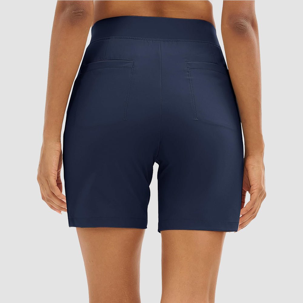 Navy Women's Lightweight Athletic Hiking Shorts - MAGCOMSEN