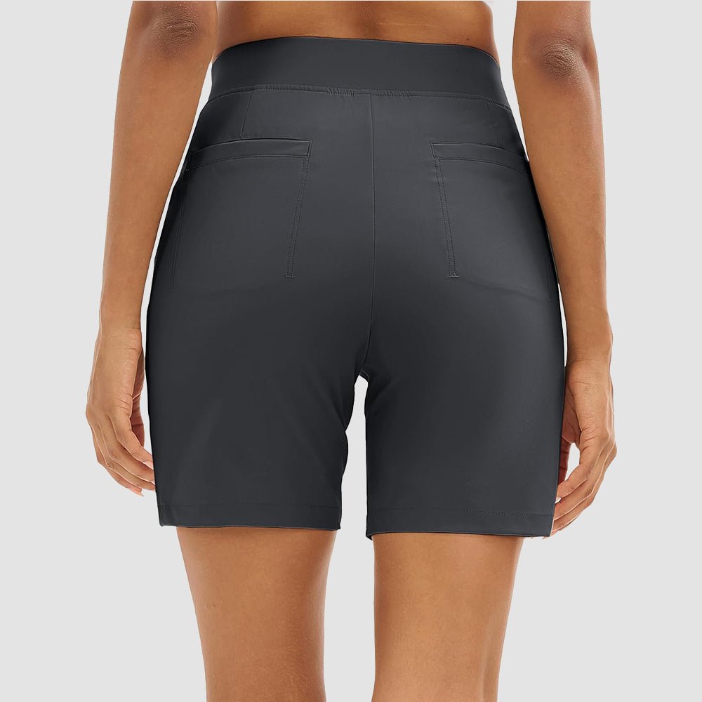 Women's Lightweight Athletic Hiking Shorts Dark Grey by MAGCOMSEN #Color_Dark Grey