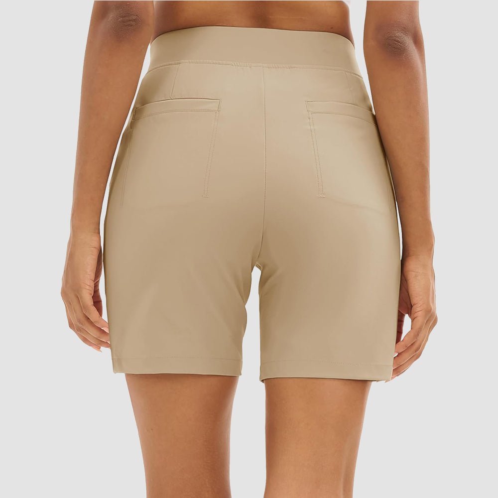 Women's Lightweight Athletic Hiking Shorts Light Khaki by MAGCOMSEN #Color_Light Khaki
