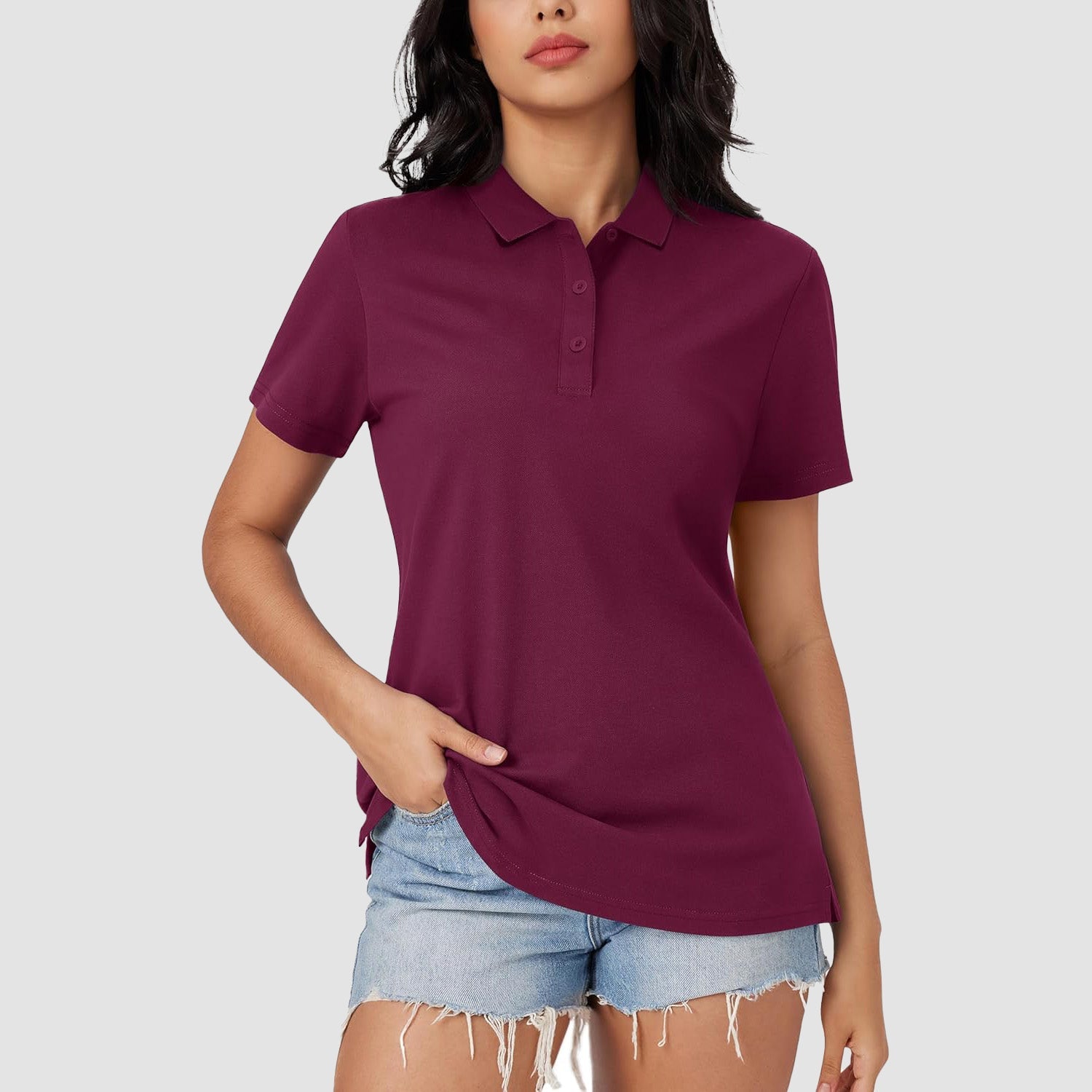 Women's Polo Shirt Cotton Summer Uniform - MAGCOMSEN