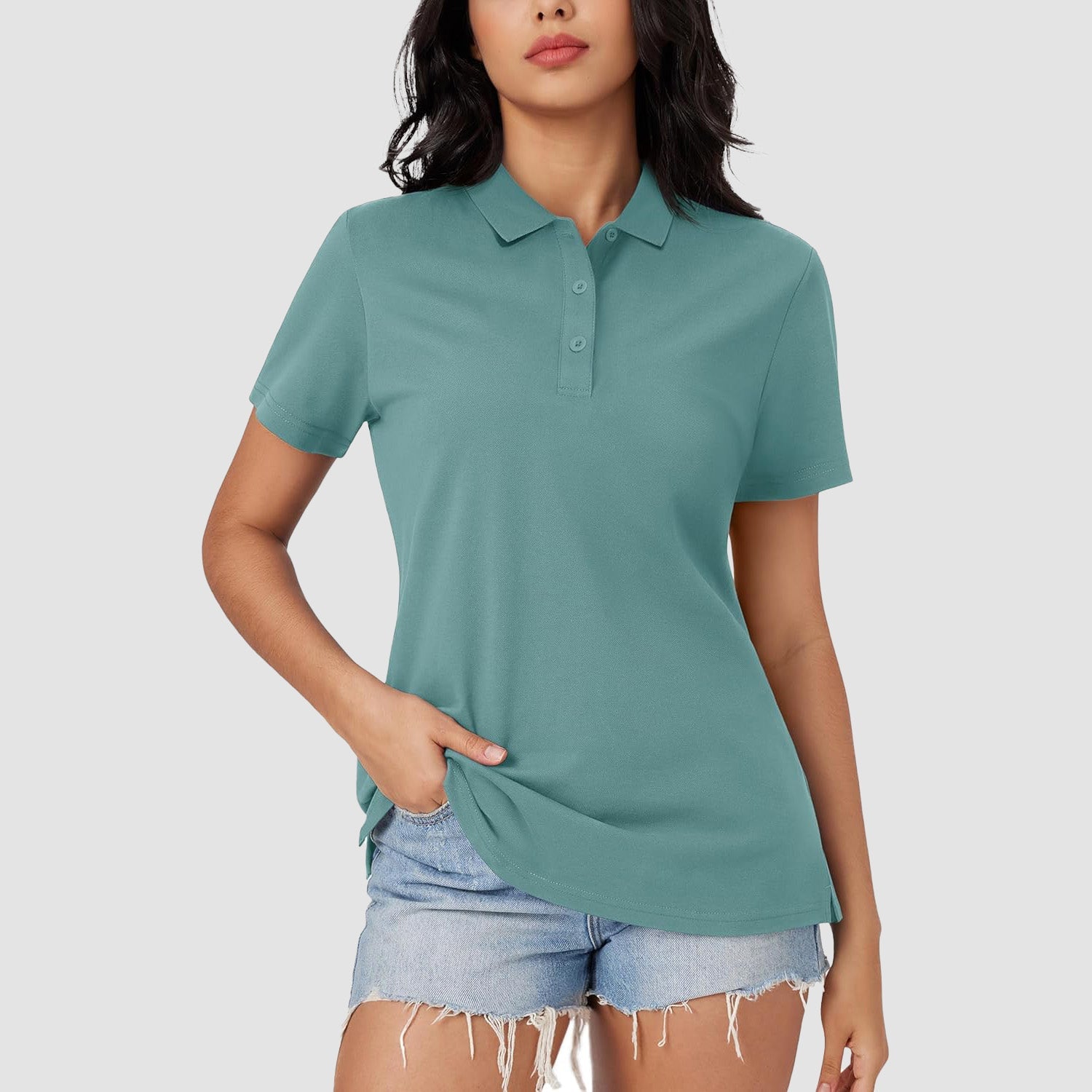 Women's Polo Shirt Cotton Summer Uniform - MAGCOMSEN