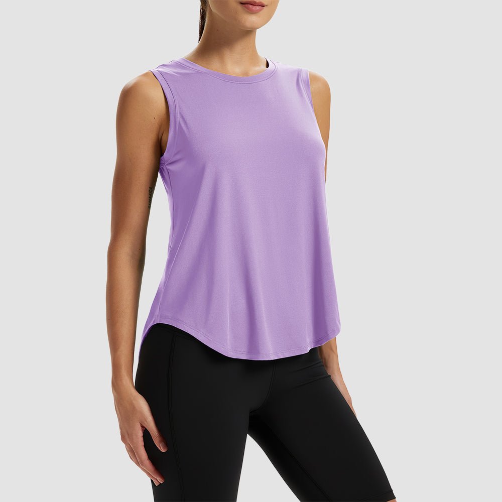 True Red Women's Quick - Dry Yoga Muscle Tank (Open Back) - MAGCOMSEN