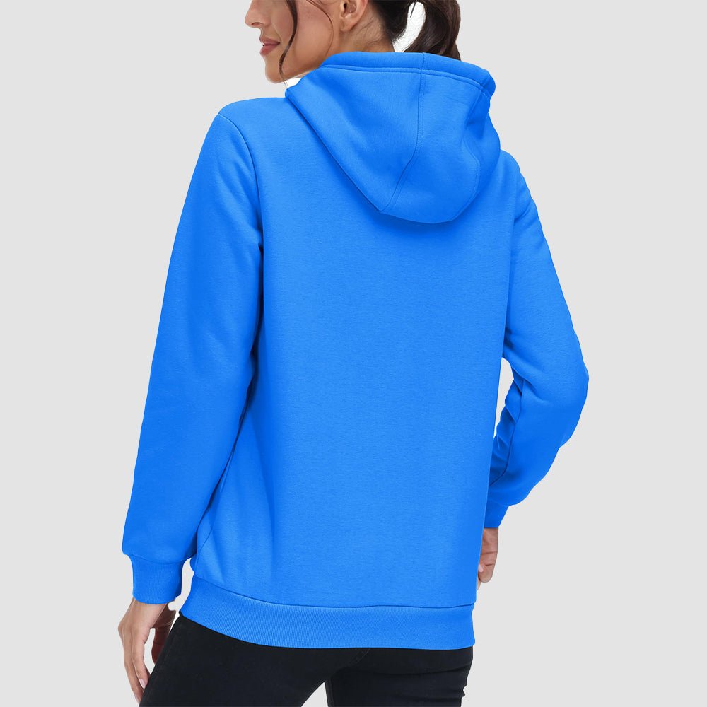 Azure Women's Sherpa Hoodie - Fleece Lined & Kangaroo Pocket - MAGCOMSEN