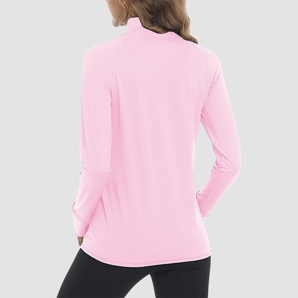 Light Pink Women's UPF 50+ Sun Protection Tennis Jacket Long Sleeve - MAGCOMSEN