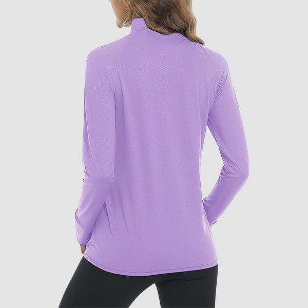 Light Purple Women's UPF 50+ Sun Protection Tennis Jacket Long Sleeve - MAGCOMSEN