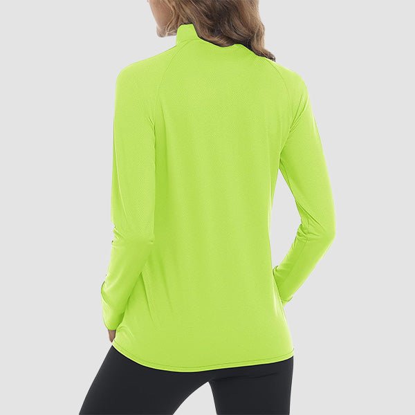 Bright Green Women's UPF 50+ Sun Protection Tennis Jacket Long Sleeve - MAGCOMSEN