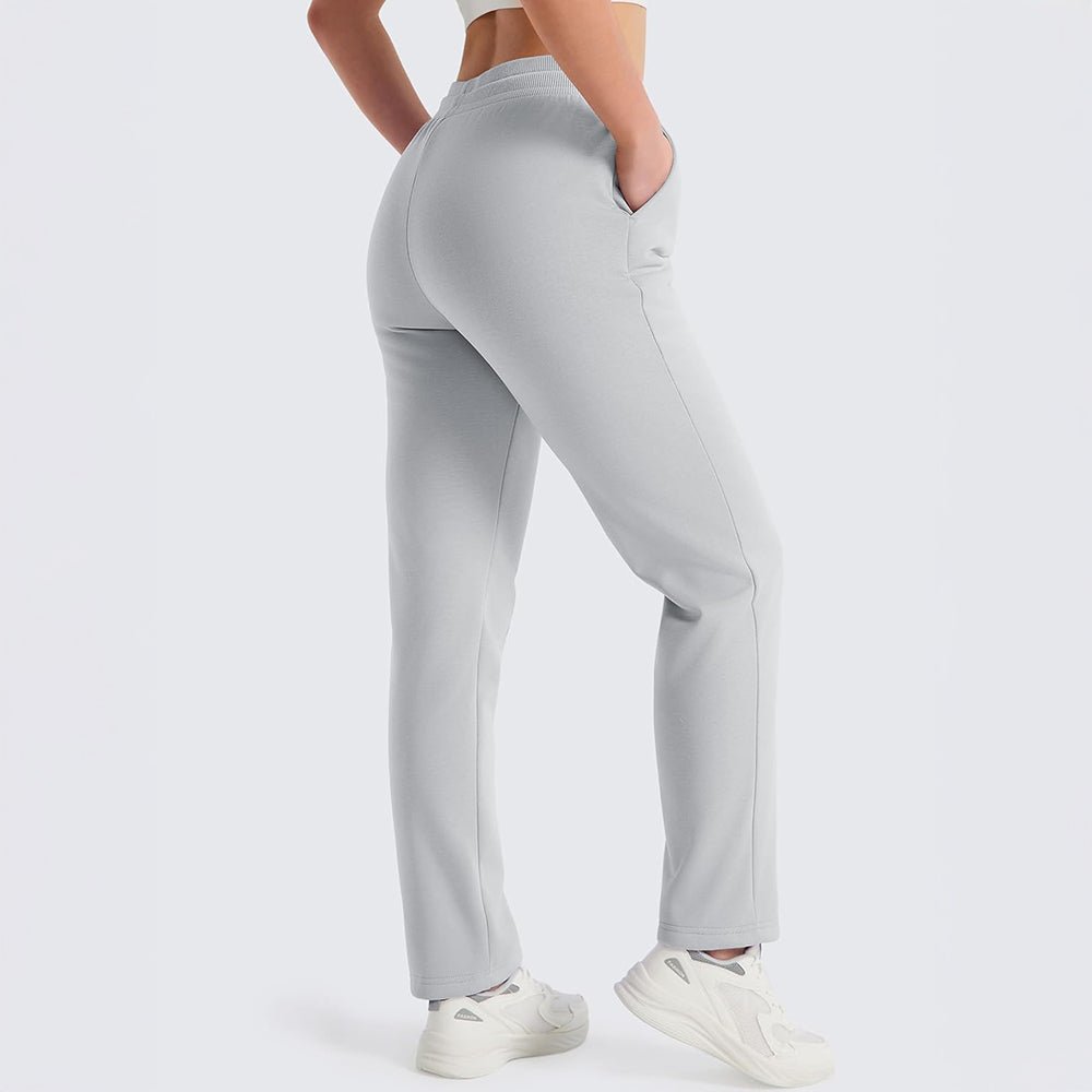 Light Grey Women's Sweatpants Fleece Pants Thermal Winter Pants - MAGCOMSEN