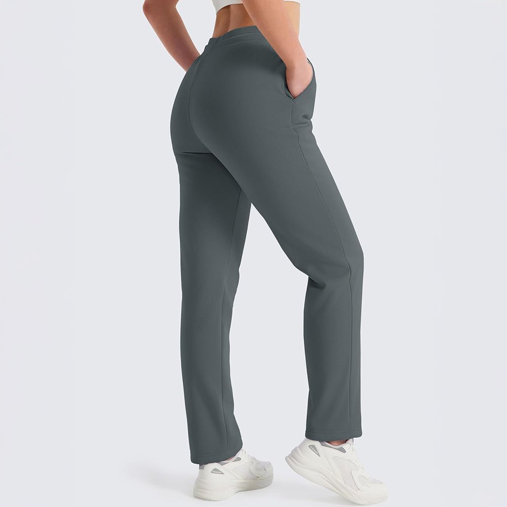 Dark Grey Women's Sweatpants Fleece Pants Thermal Winter Pants - MAGCOMSEN