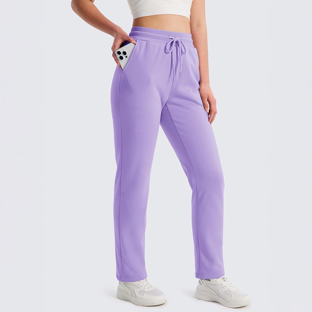 Taro Purple Women's Sweatpants Fleece Pants Thermal Winter Pants - MAGCOMSEN