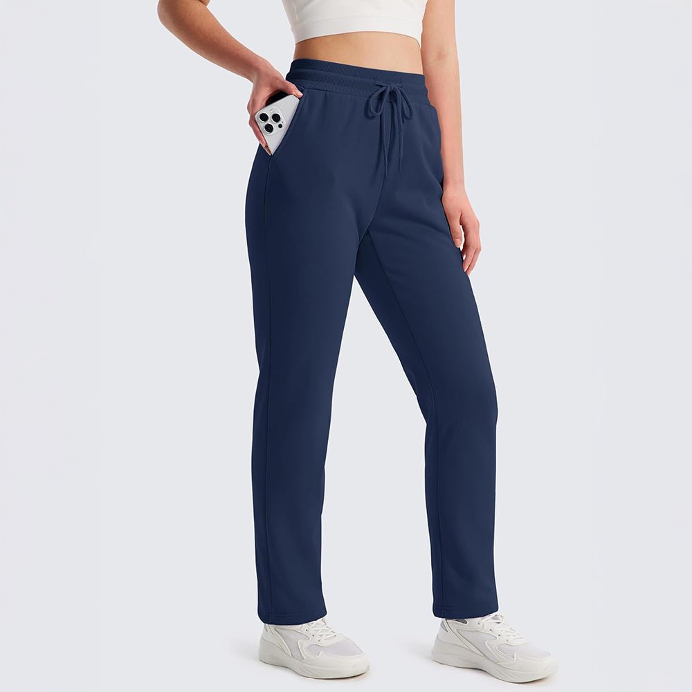 Navy Women's Sweatpants Fleece Pants Thermal Winter Pants - MAGCOMSEN