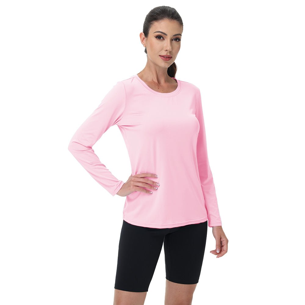 Light Pink Women's UPF 80+ Long Sleeve Sun Protection Quick - Dry Shirt - MAGCOMSEN