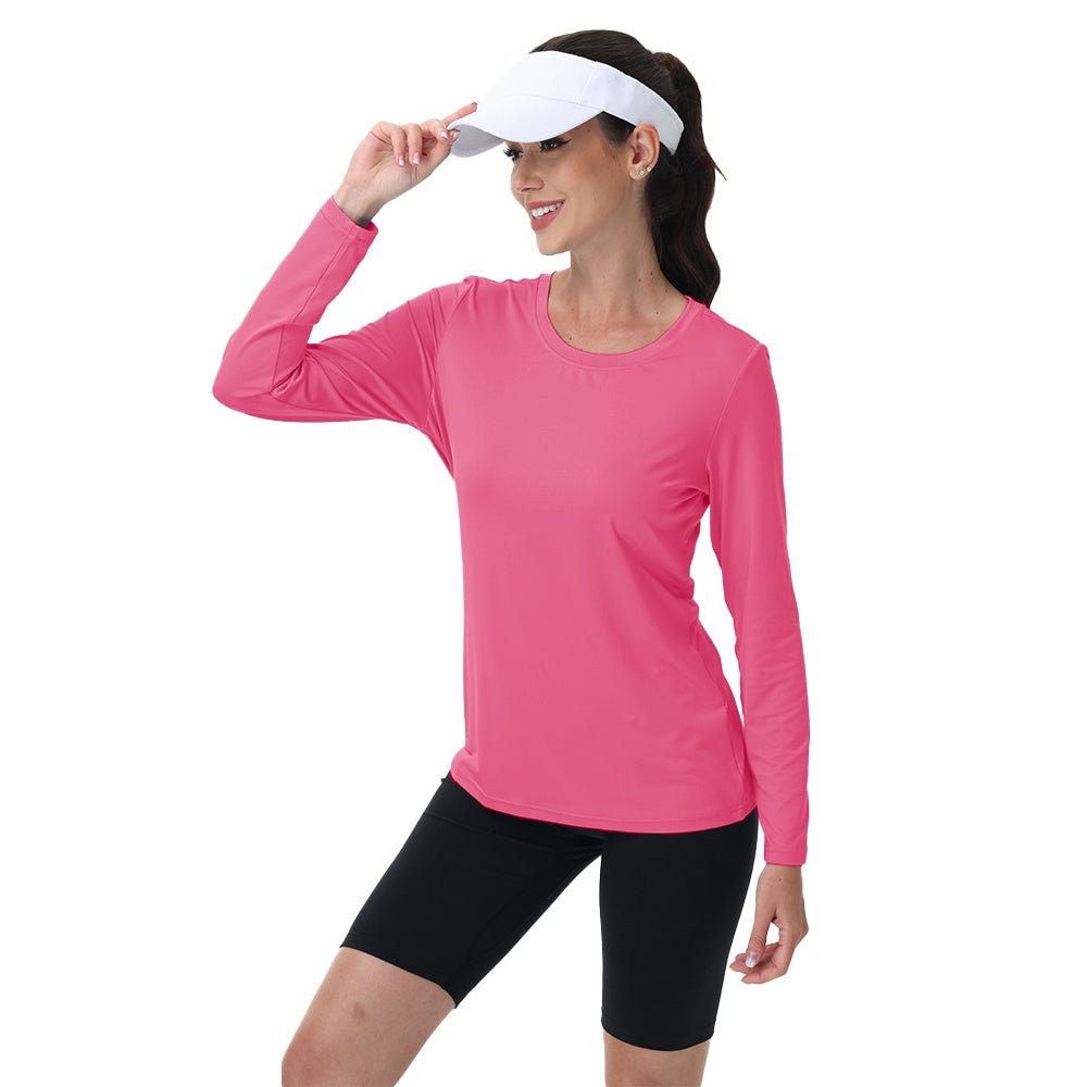 Rose Women's UPF 80+ Long Sleeve Sun Protection Quick - Dry Shirt - MAGCOMSEN