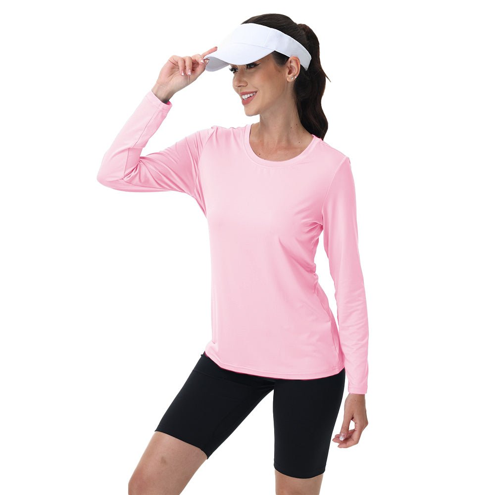 Light Pink Women's UPF 80+ Long Sleeve Sun Protection Quick - Dry Shirt - MAGCOMSEN