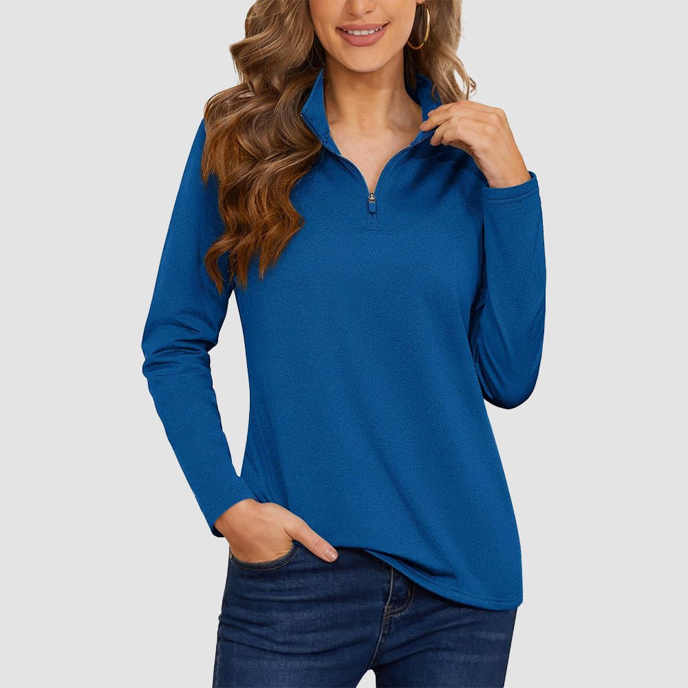 Medium Blue Women's UPF50+ Sun Shirt - Long Sleeve Quick Dry - MAGCOMSEN