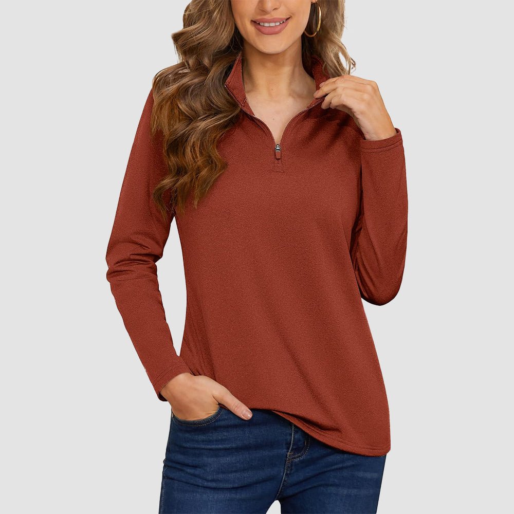 Dark Orange Women's UPF50+ Sun Shirt - Long Sleeve Quick Dry - MAGCOMSEN