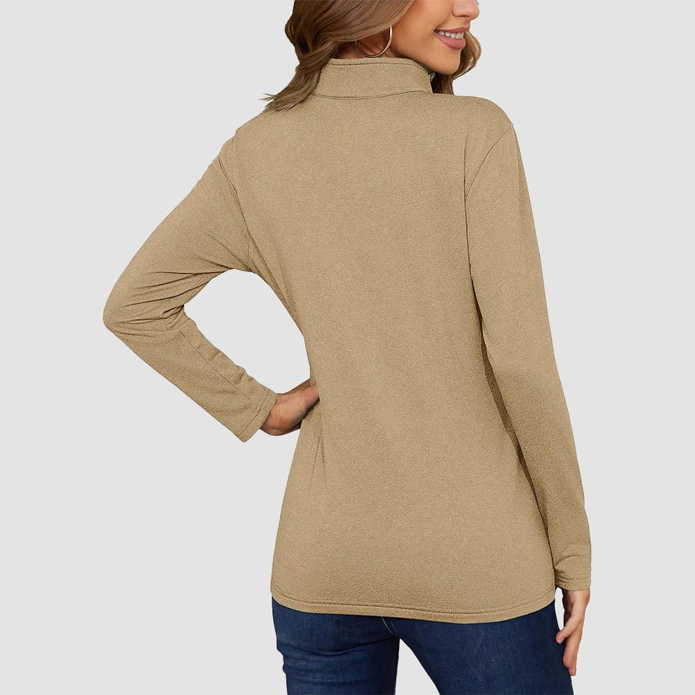 Khaki Women's UPF50+ Sun Shirt - Long Sleeve Quick Dry - MAGCOMSEN