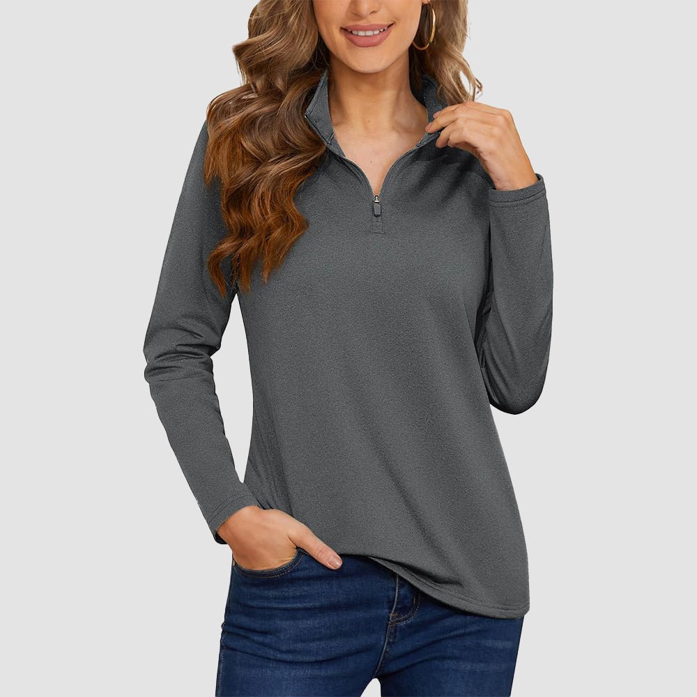 Dark Grey Women's UPF50+ Sun Shirt - Long Sleeve Quick Dry - MAGCOMSEN