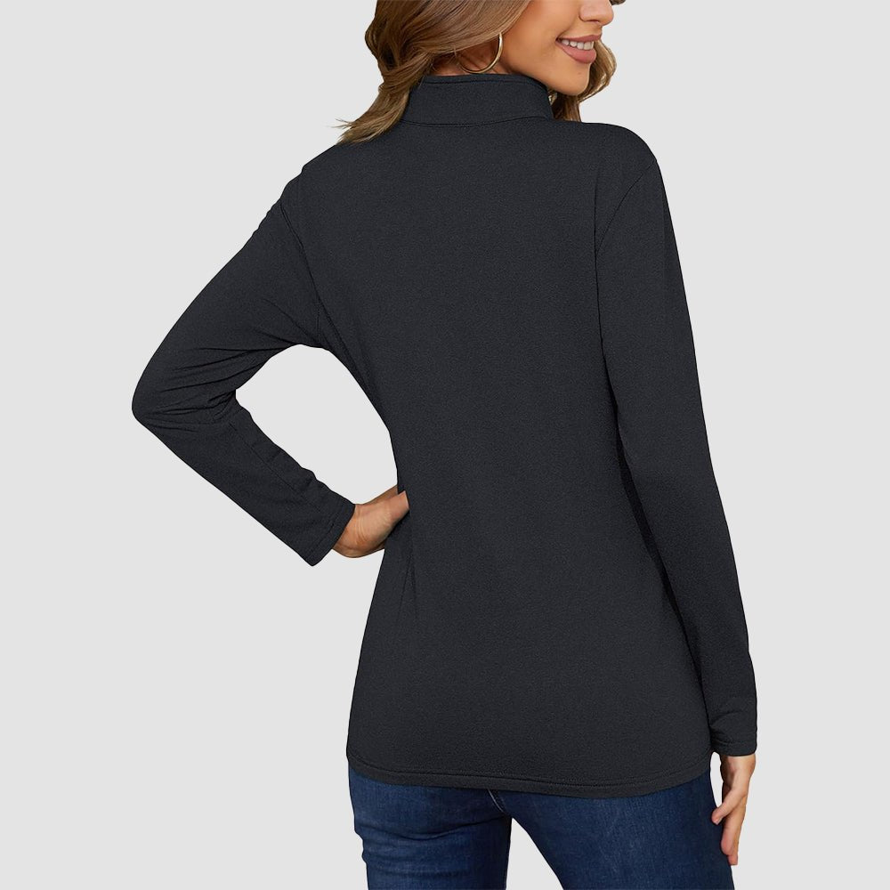 Black Women's UPF50+ Sun Shirt - Long Sleeve Quick Dry - MAGCOMSEN