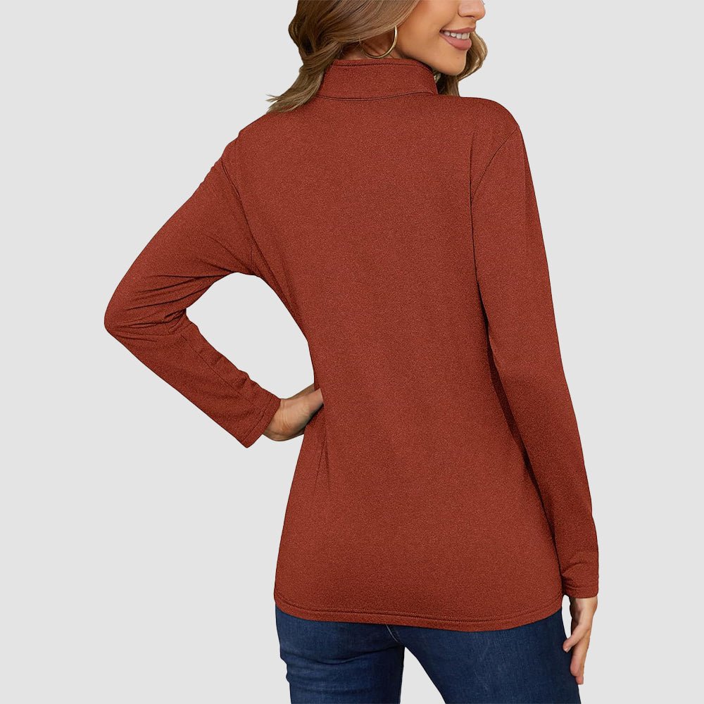 Dark Orange Women's UPF50+ Sun Shirt - Long Sleeve Quick Dry - MAGCOMSEN