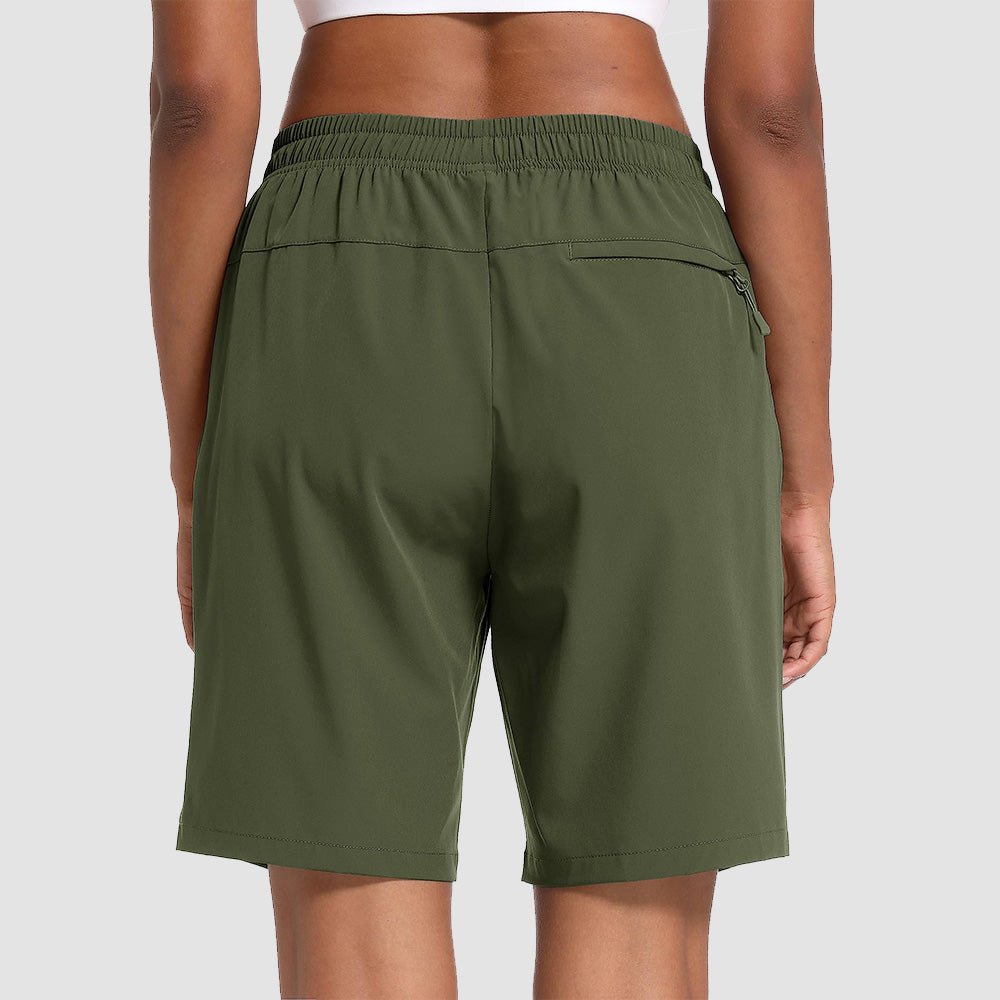 Army Green Women's Waterproof Sunprotection Lightweight Quick - Dry Hiking Shorts with 3 Pockets - MAGCOMSEN