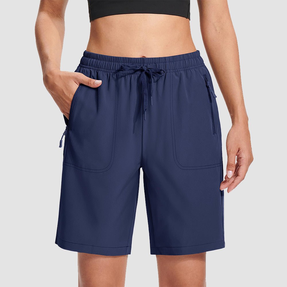 Navy Women's Waterproof Sunprotection Lightweight Quick - Dry Hiking Shorts with 3 Pockets - MAGCOMSEN
