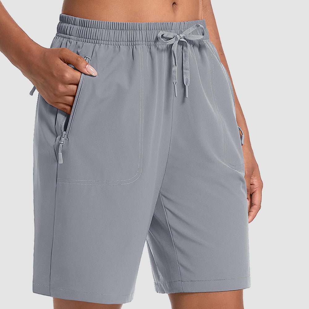 Light Grey Women's Waterproof Sunprotection Lightweight Quick - Dry Hiking Shorts with 3 Pockets - MAGCOMSEN