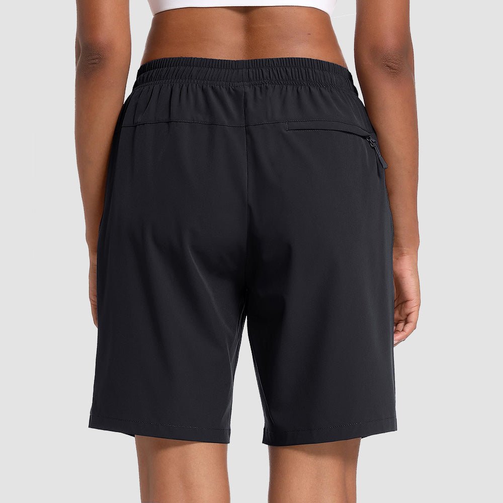 Black Women's Waterproof Sunprotection Lightweight Quick - Dry Hiking Shorts with 3 Pockets - MAGCOMSEN