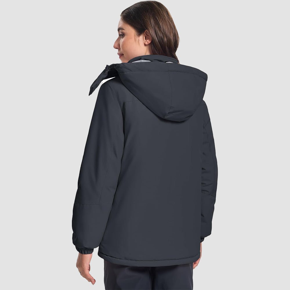 Carbon Grey Women's Windproof & Waterproof Snow Ski Winter Jacket - MAGCOMSEN