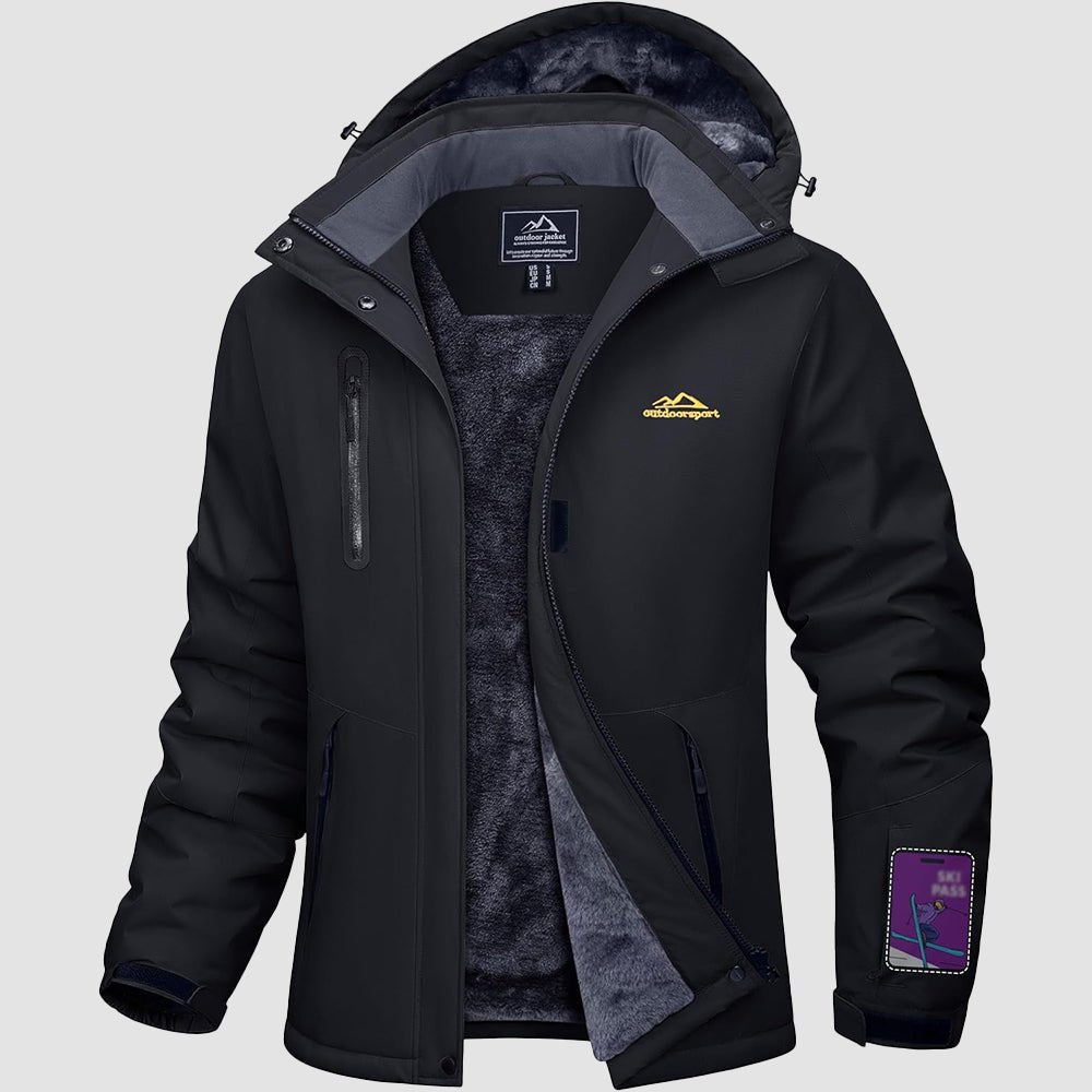 Black Women's Windproof & Waterproof Snow Ski Winter Jacket - MAGCOMSEN