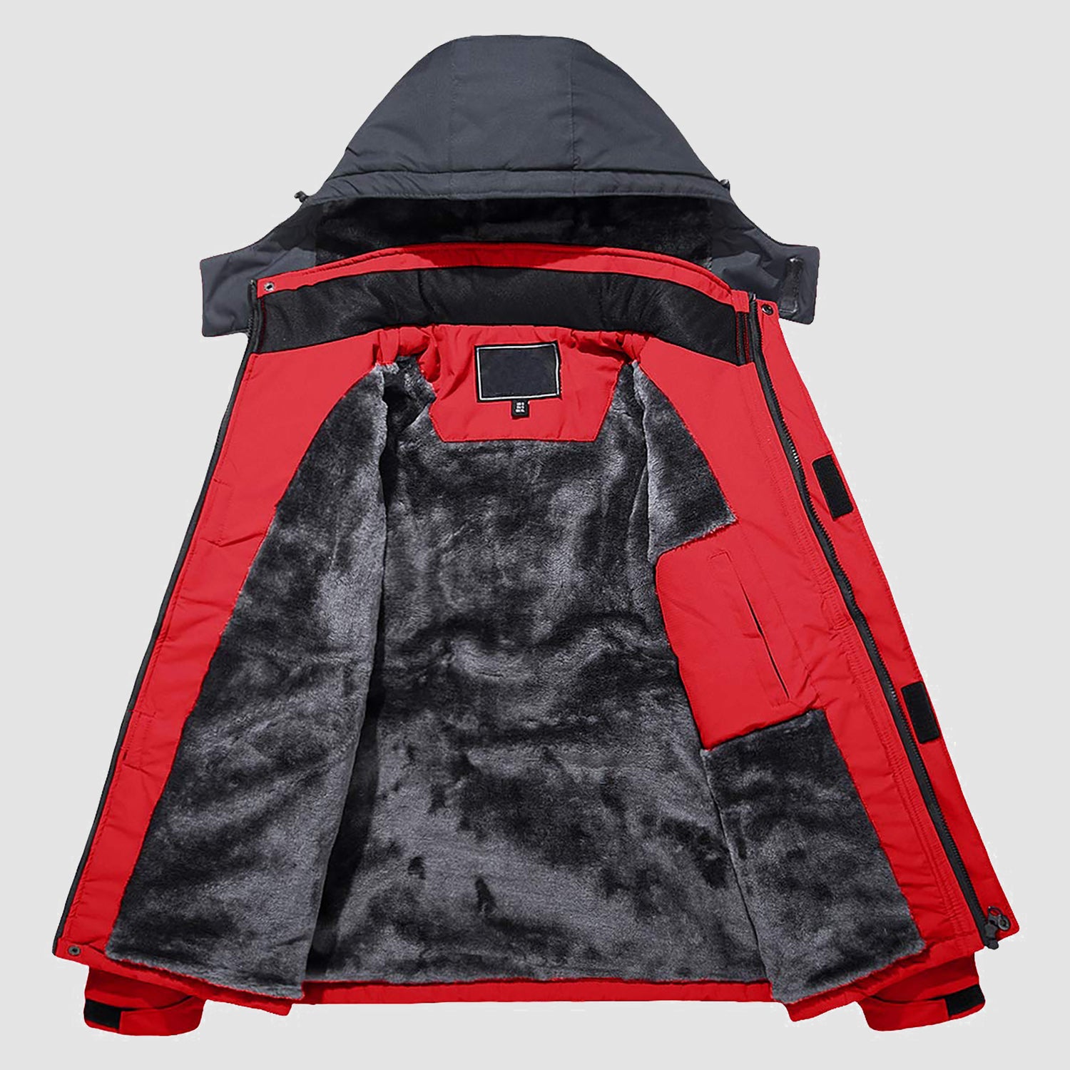 Men's Water-Repellent Winter Ski Jacket with Fleece Lining - MAGCOMSEN #Color_Red