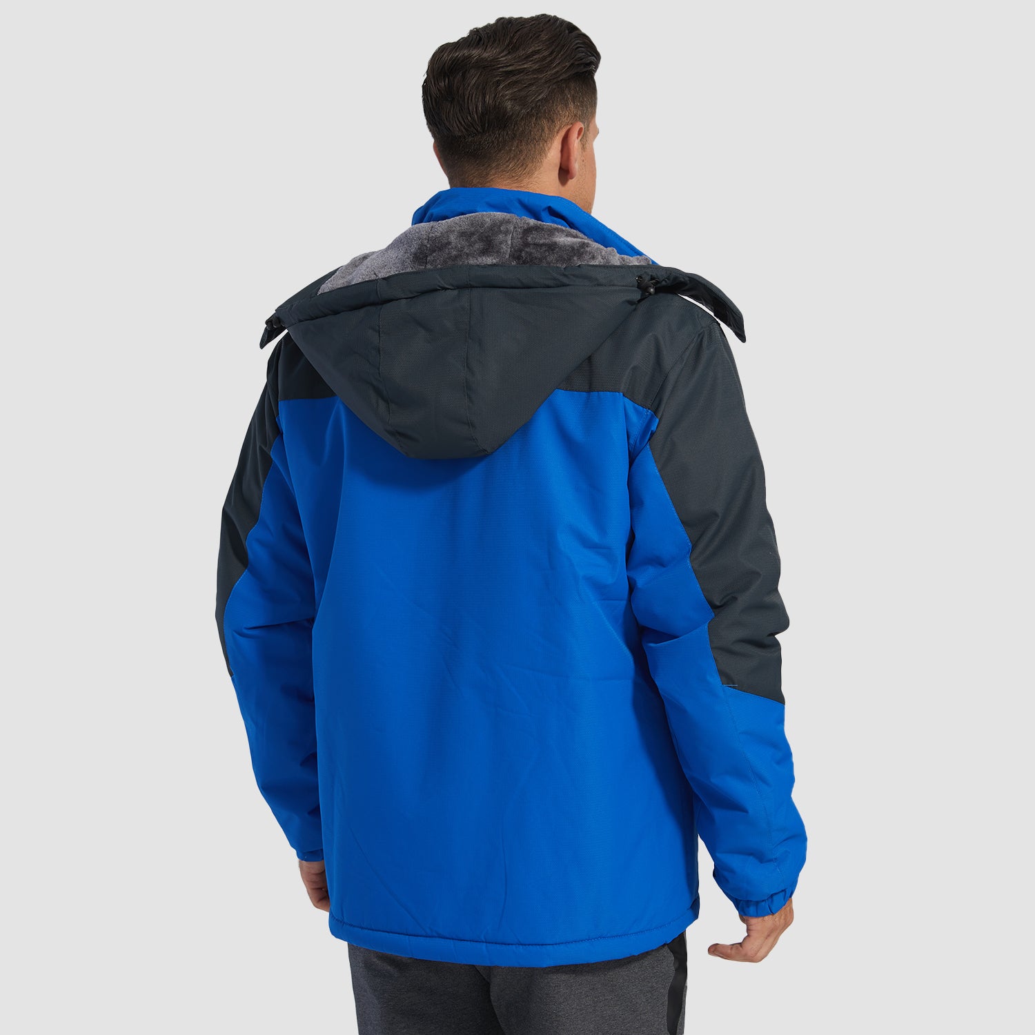 Men's Water-Repellent Winter Ski Jacket with Fleece Lining - MAGCOMSEN #Color_Bright Blue