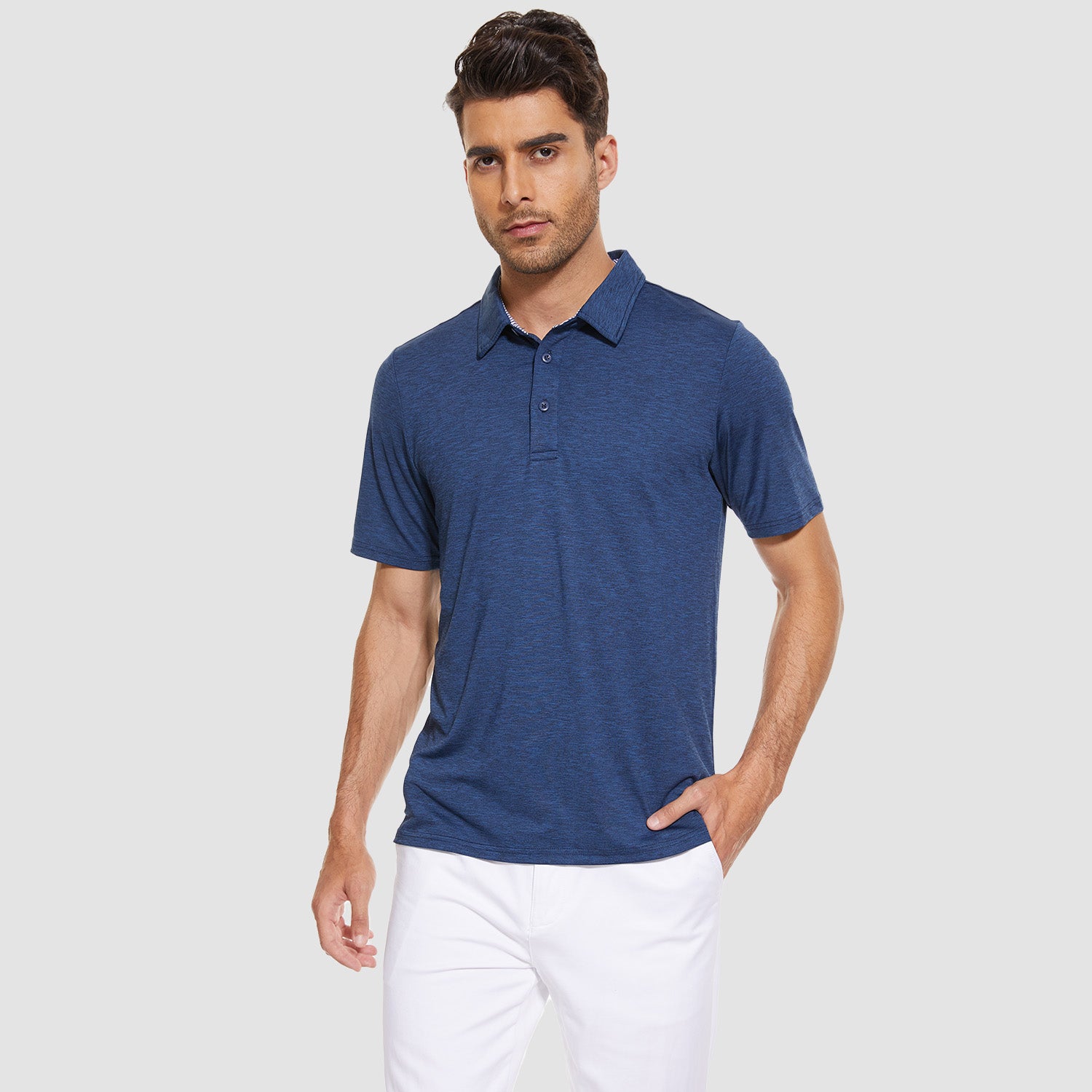 Men's Polo T-Shirt Quick Dry Performance Short Sleeve Golf Shirt - MAGCOMSEN