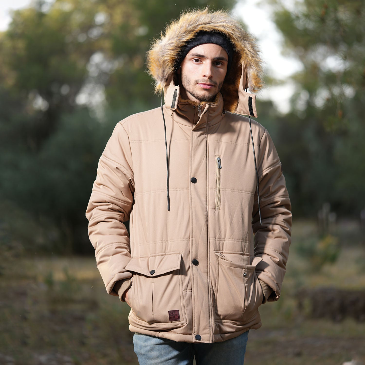 Men's Puffer Parka Jacket Winter Coat with Removable Hood - MAGCOMSEN