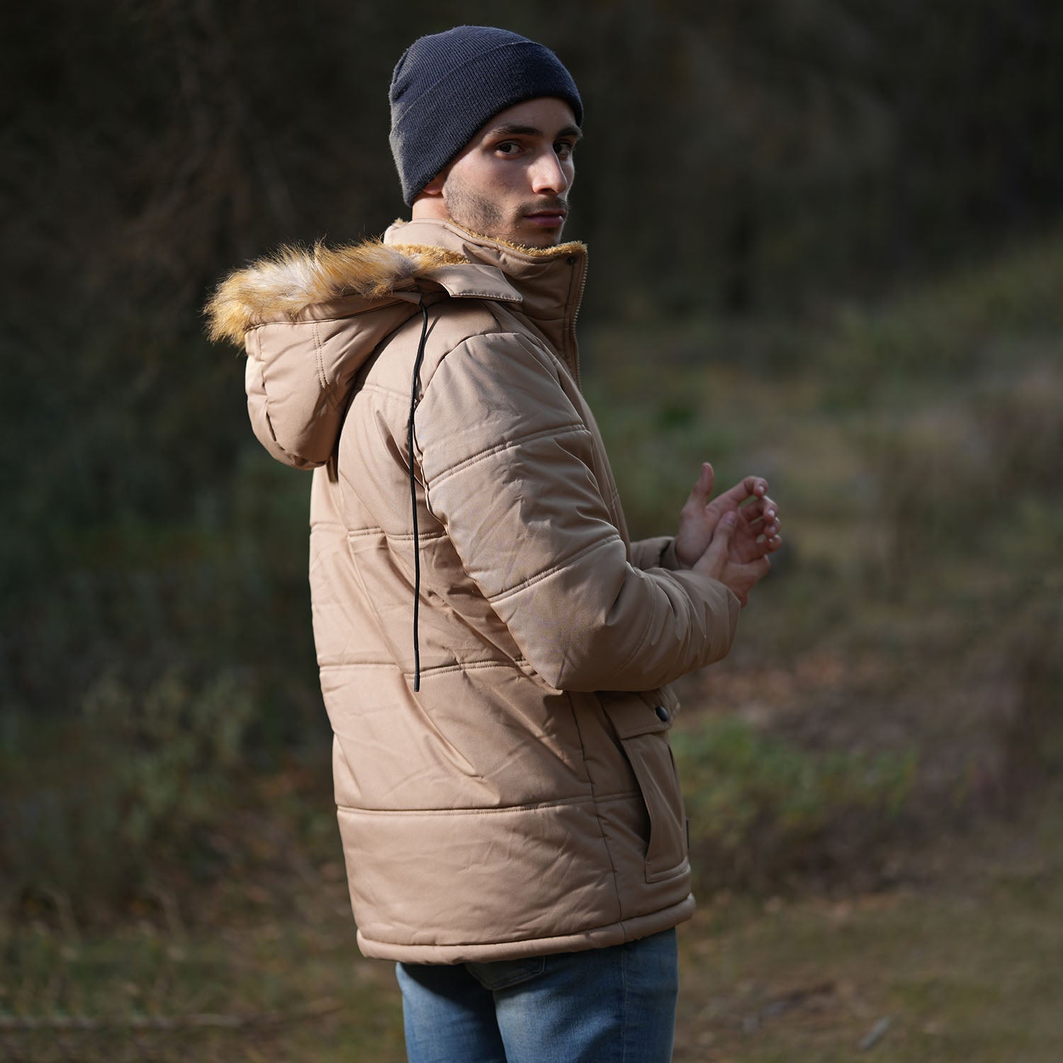Men's Puffer Parka Jacket Winter Coat with Removable Hood - MAGCOMSEN