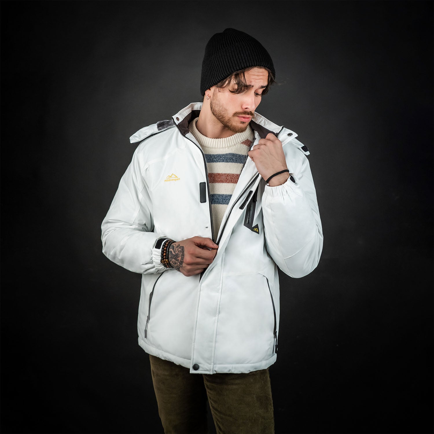 Men's Water-Repellent Winter Ski Jacket with Fleece Lining - MAGCOMSEN