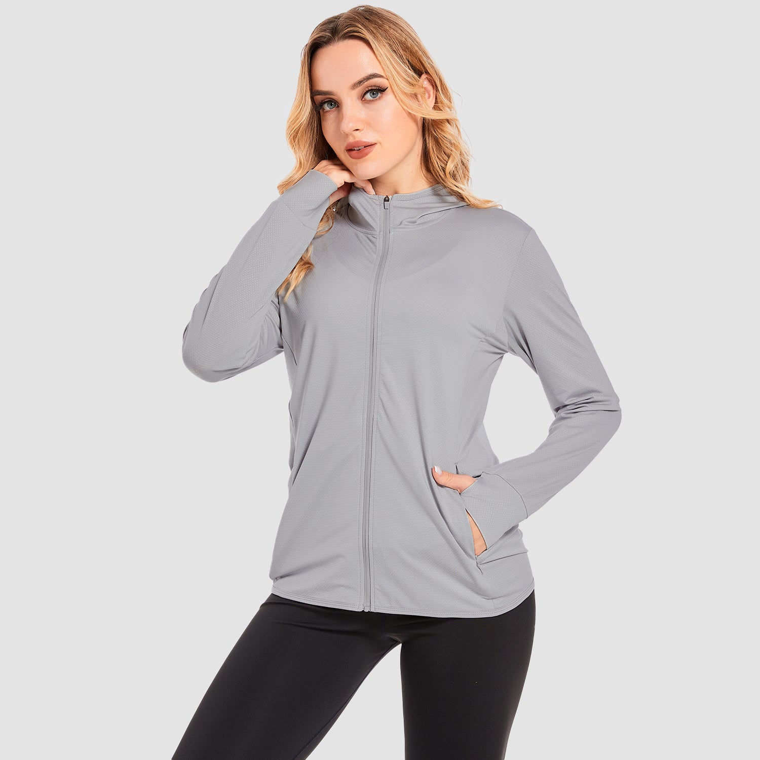 Women's UV Sun Protection Coat Shirts Long Sleeve Quick Dry Workout Hiking Athletic Jacket - MAGCOMSEN