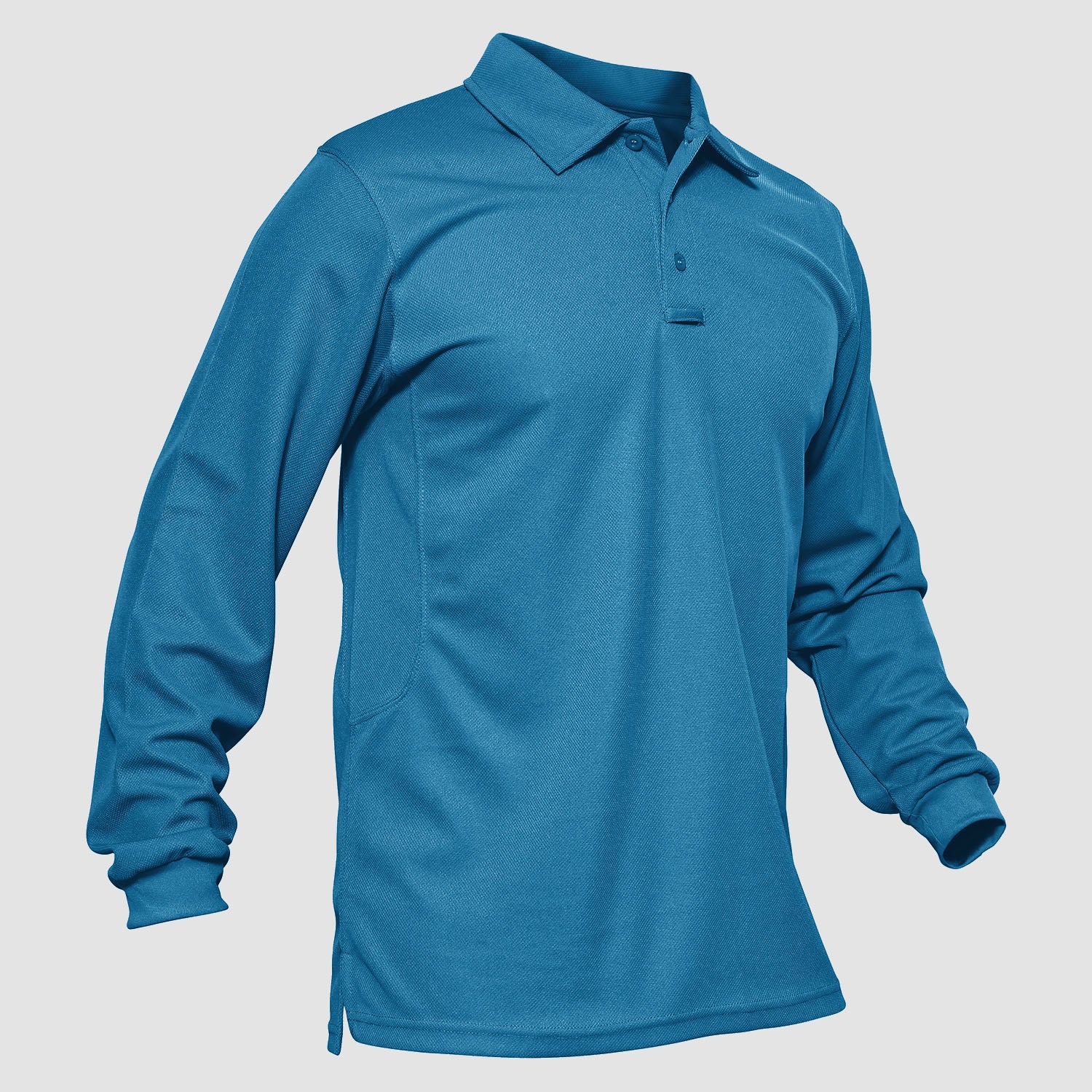 Men's Long-Sleeve Polo Shirt Quick Dry Breathable T-shirt - MAGCOMSEN